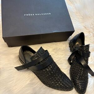 Freda Salvador leather ankle strap bootie